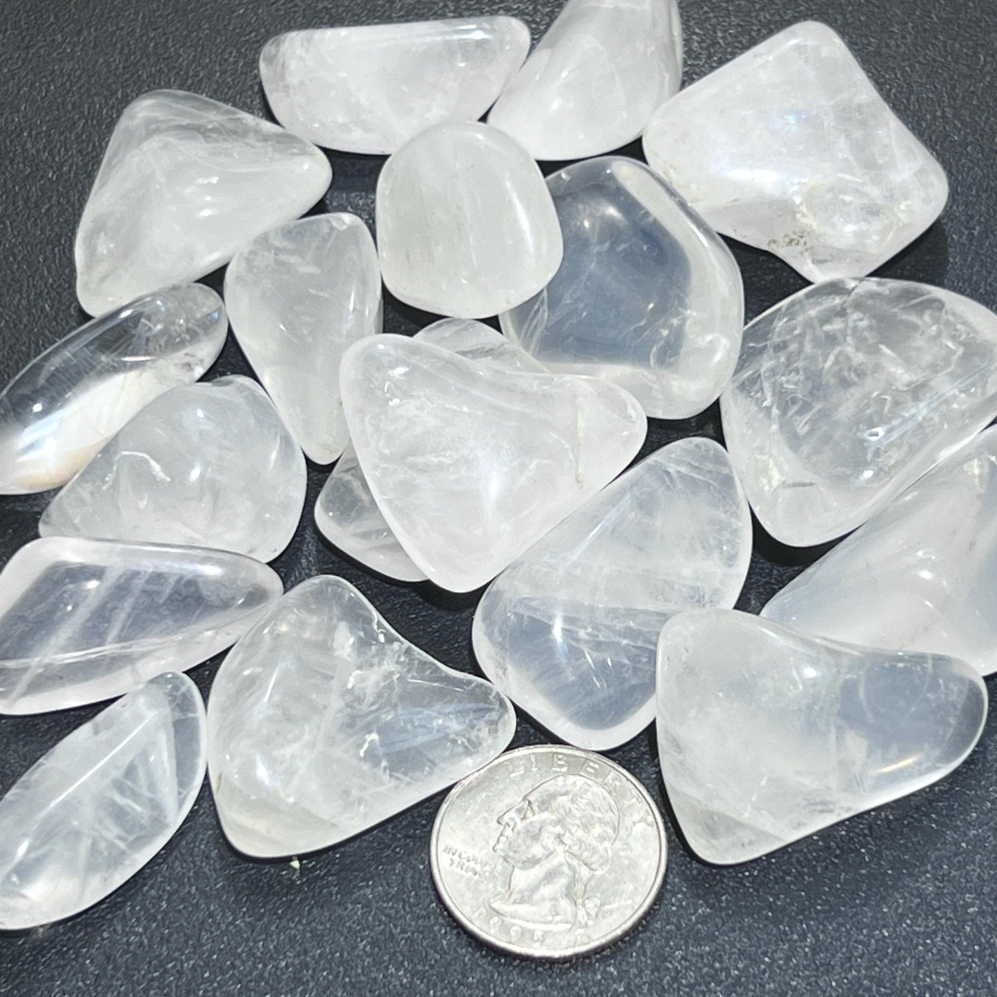 Girasol Moon Quartz Crystal Tumbled (By The Piece Or Pound) Bulk Wholesale Polished Gemstones - Solar Luxe Metaphysical Store