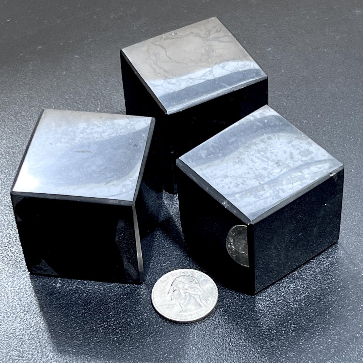 Black Shungite Cube Block Gemstone Decor Supply Amazing Crystals