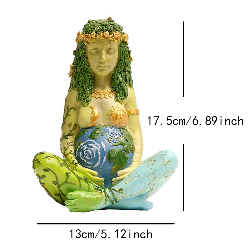 Gaia Earth Goddess Statue Green Witch Creations