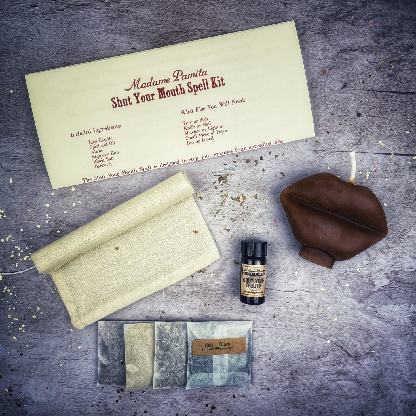 Shut Your Mouth Spell Kit Parlour of Wonders