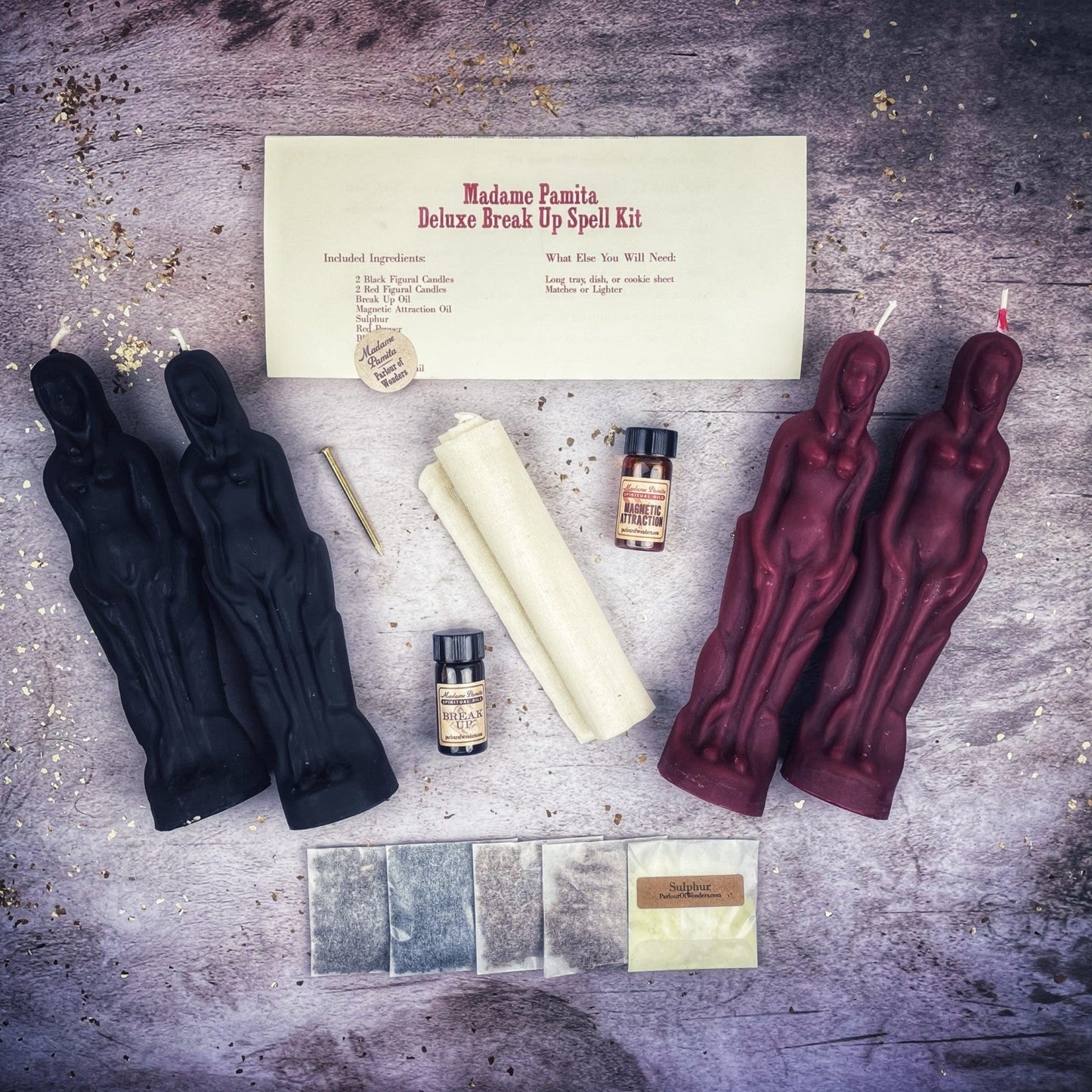 Deluxe Break Up Candle Spell Kit - Female/Female Parlour of Wonders
