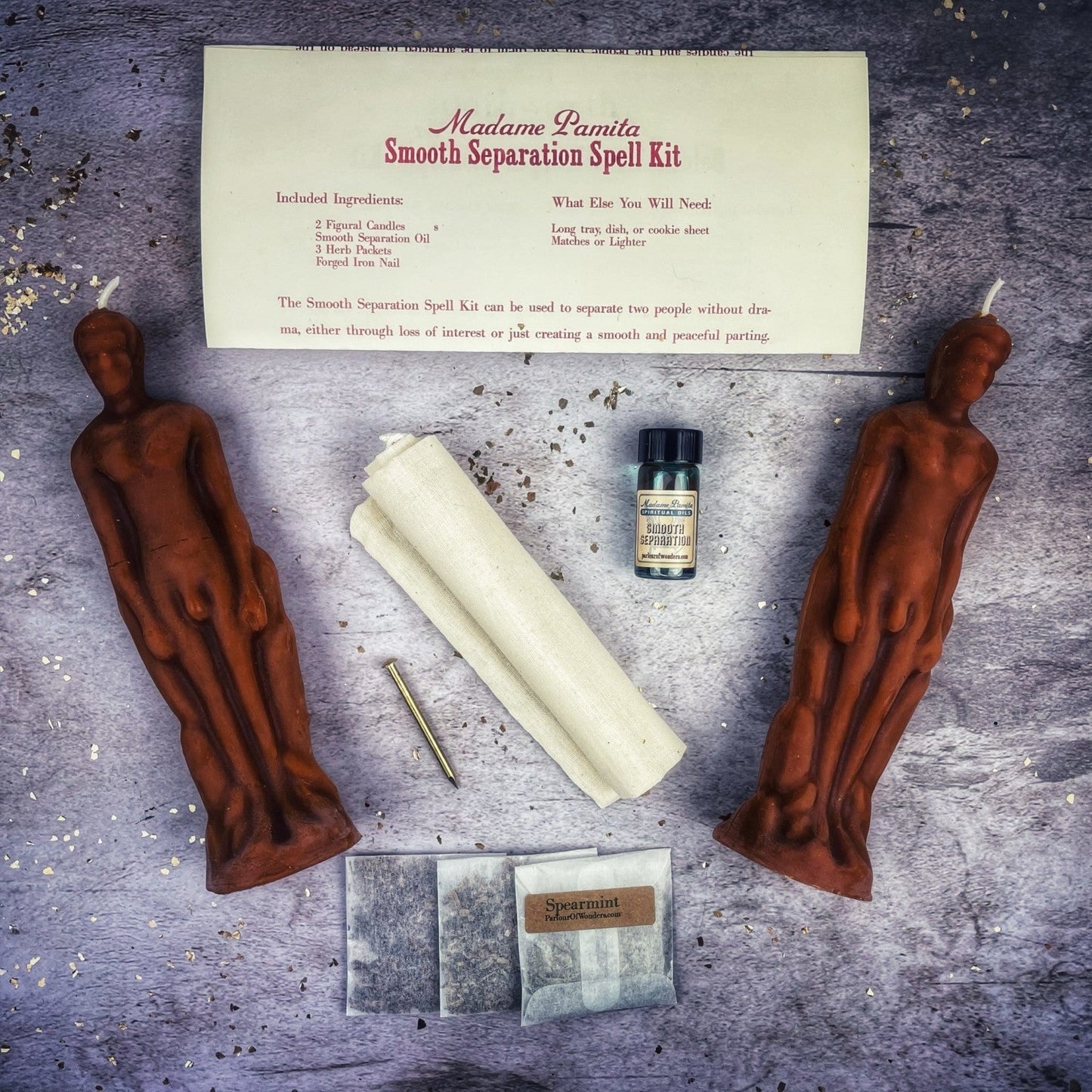 Smooth Separation Candle Spell Kit - Male/Male Parlour of Wonders