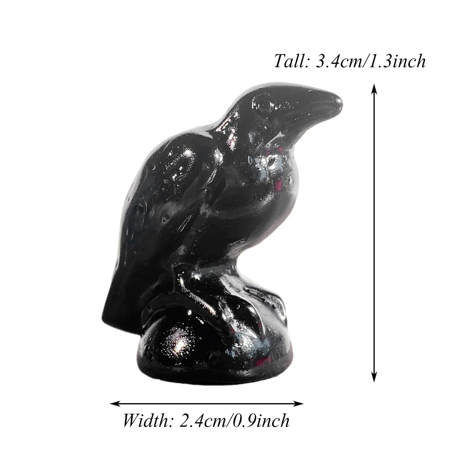 Obsidian Raven Statue Green Witch Creations