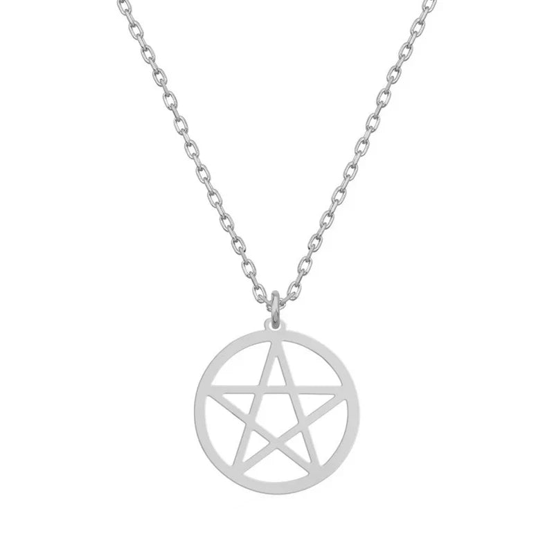 Pentacle Chain Necklace Green Witch Creations