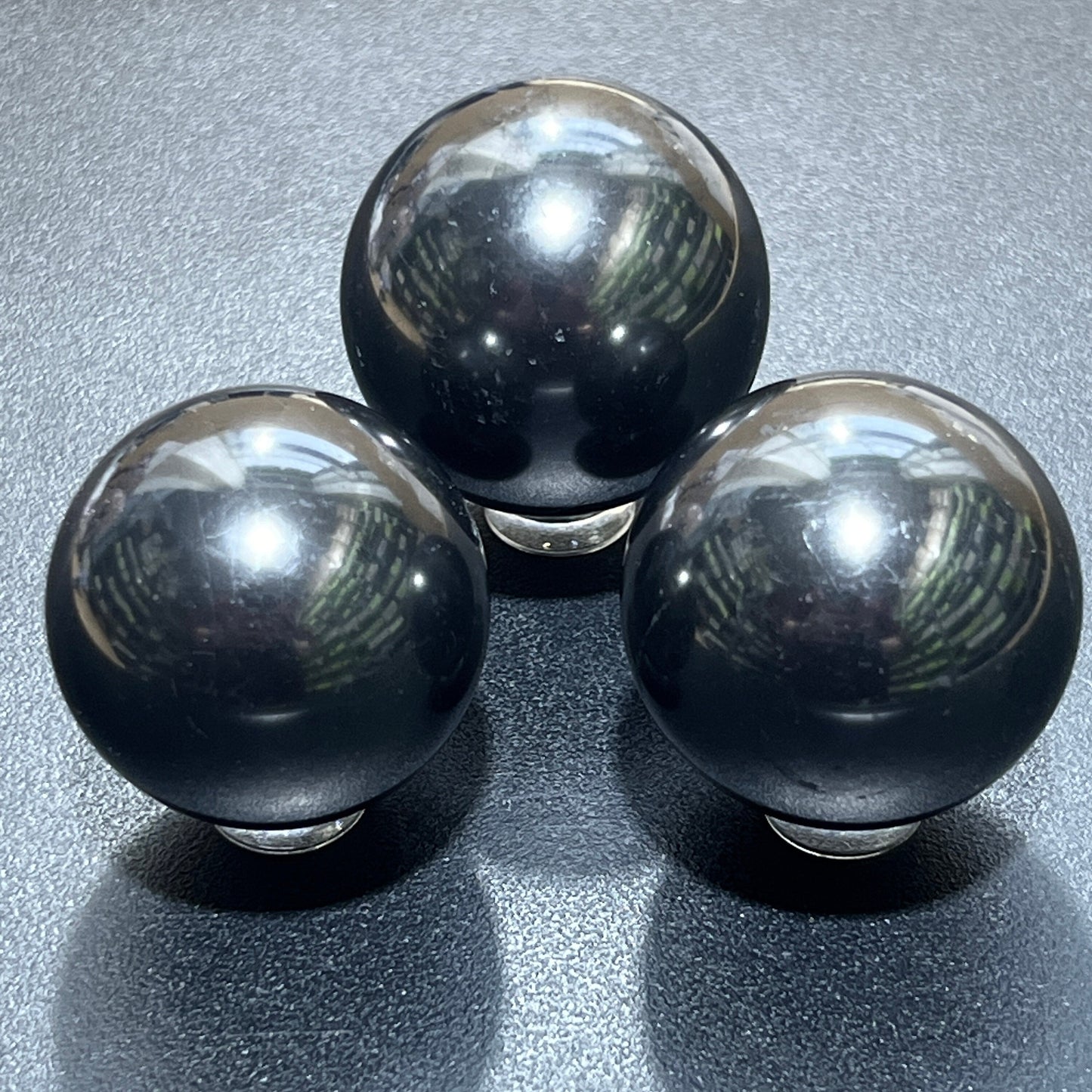 Shungite Sphere (1.5 Inch) Polished Karelian Russian Mineralized Carbon Amazing Crystals