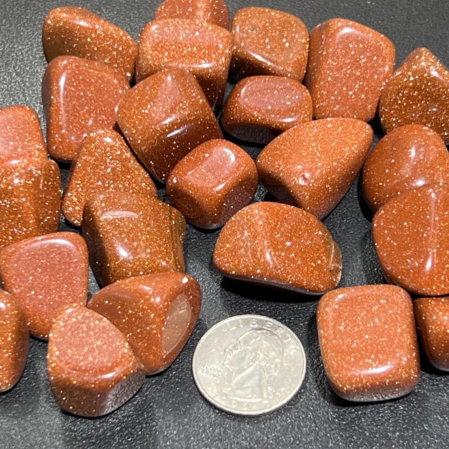 Red Goldstone Tumbled Stones (By The Piece Or Pound) Wholesale - Solar Luxe Metaphysical Store