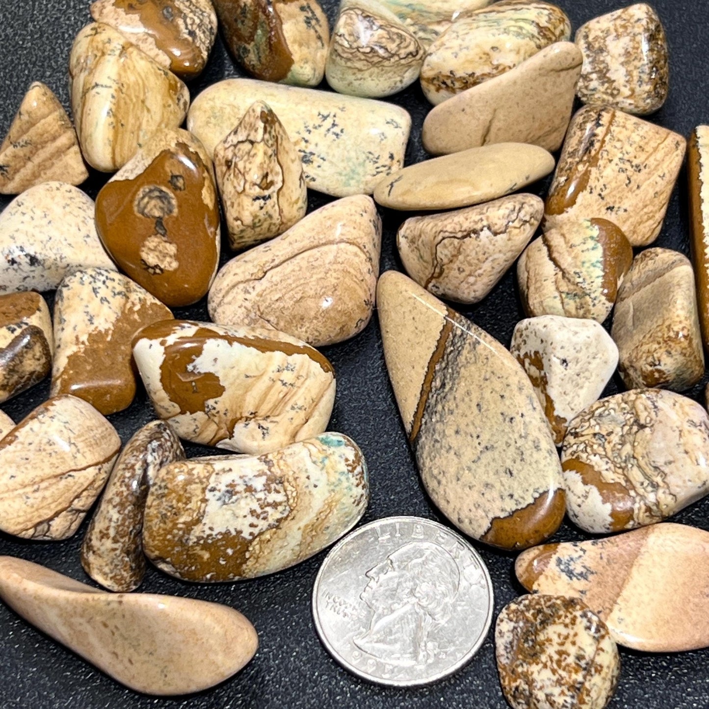 Picture Jasper Tumbled Stones (By The Piece Or Pound) Wholesale Amazing Crystals