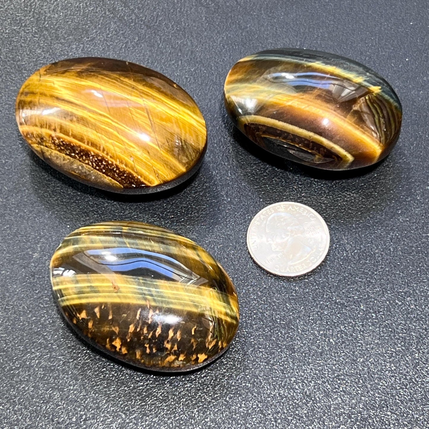 Tigers Eye Palm Stone Gemstone Home Decor Carving Supply - Solar Luxe Metaphysical Store