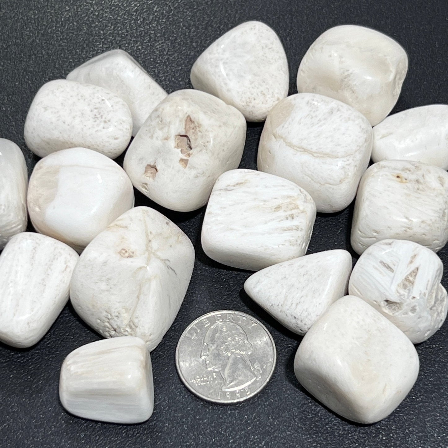 White Scolecite Zeolite Crystal Tumbled Stones (By The Piece Or Pound) Wholesale Amazing Crystals