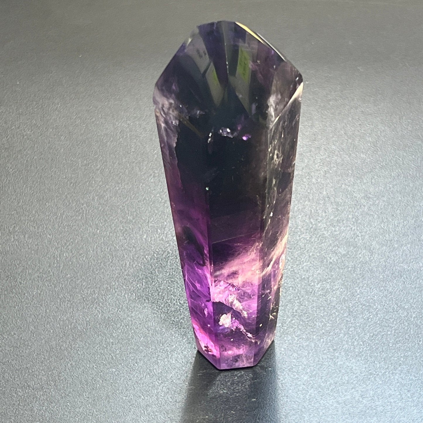 Large Extra Quality Dark Amethyst Crystal Faceted Scepter Point Standing Tower Staff Wand Amazing Crystals