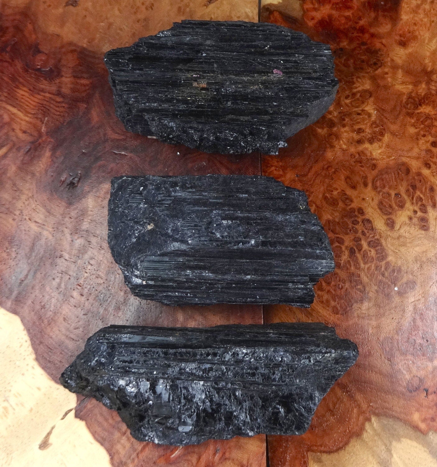 Large Black Tourmaline Crystals (1 - 3 Inches)(By The Piece Or Pound) Rough Raw Gemstone Home Decor - Solar Luxe Metaphysical Store