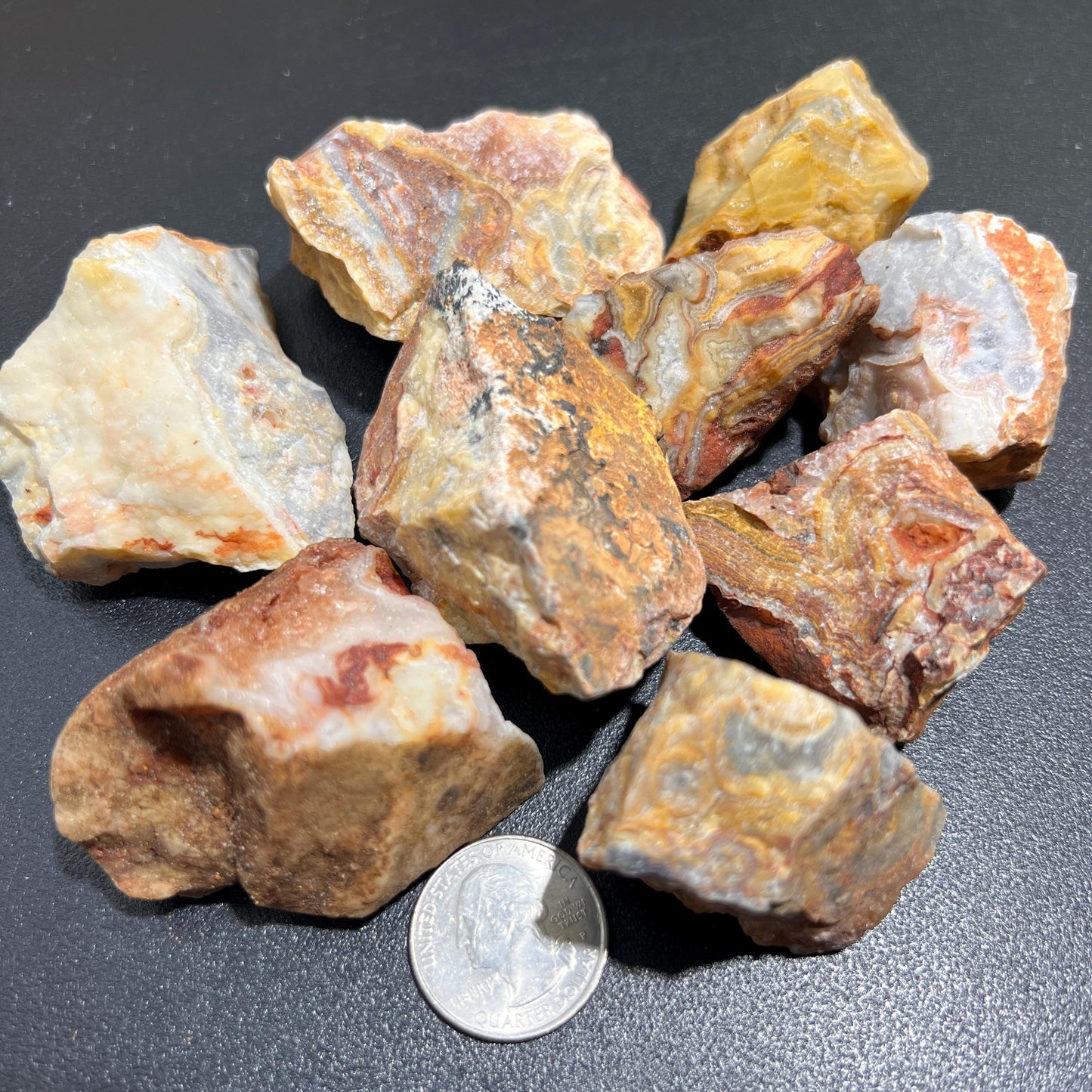 Crazy Lace Agate Rough (By The Piece Or Pound) Bulk Wholesale Lot Raw Gemstones Amazing Crystals