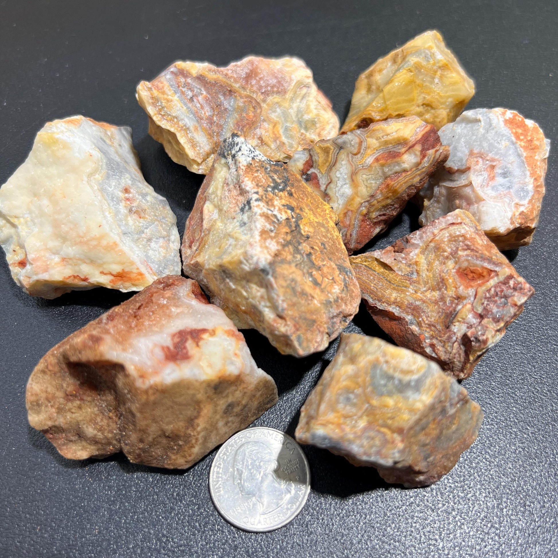 Crazy Lace Agate Rough (By The Piece Or Pound) Bulk Wholesale Lot Raw Gemstones Amazing Crystals