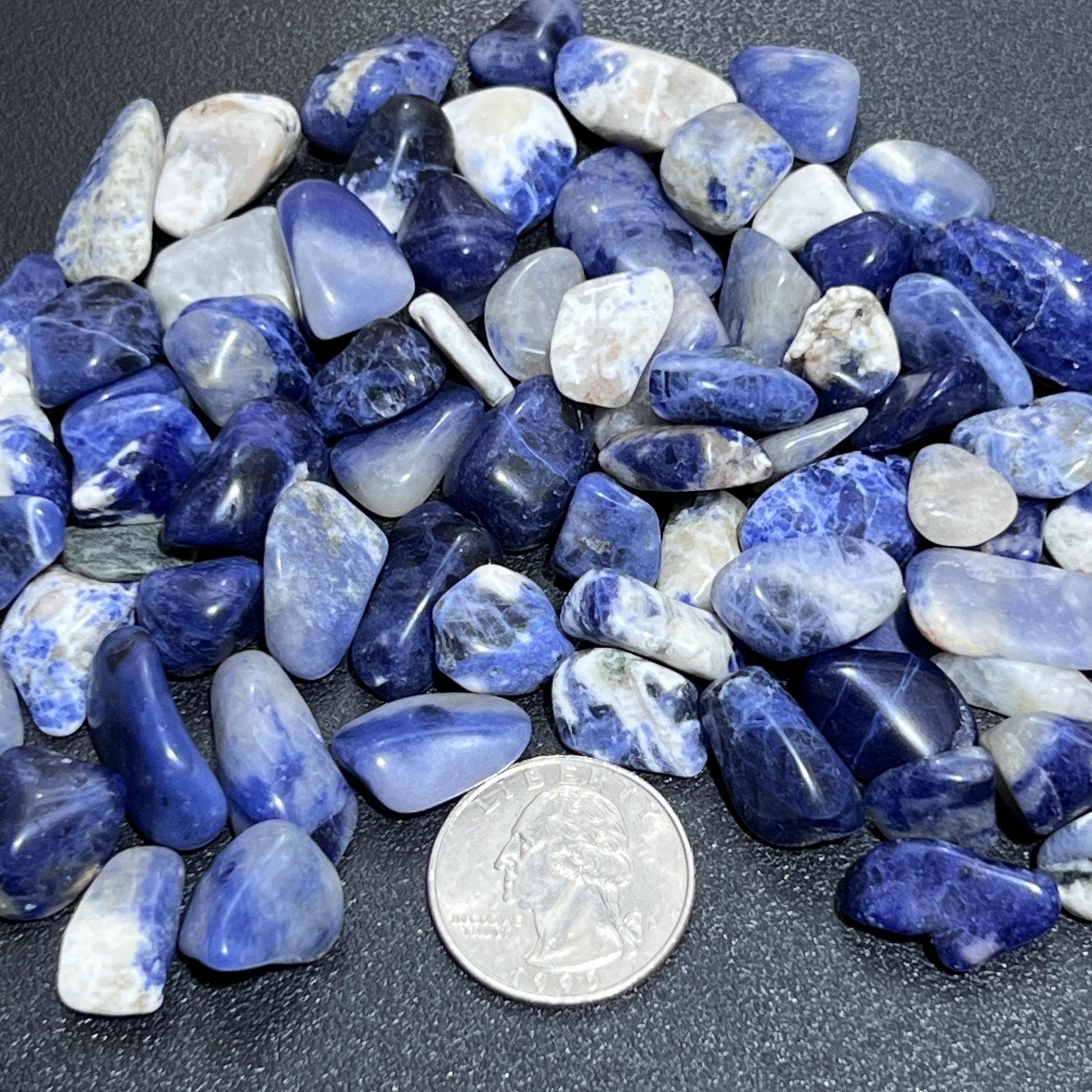 Blue Sodalite Small Tumbled Stones (By The Ounce or Pound) Wholesale Amazing Crystals