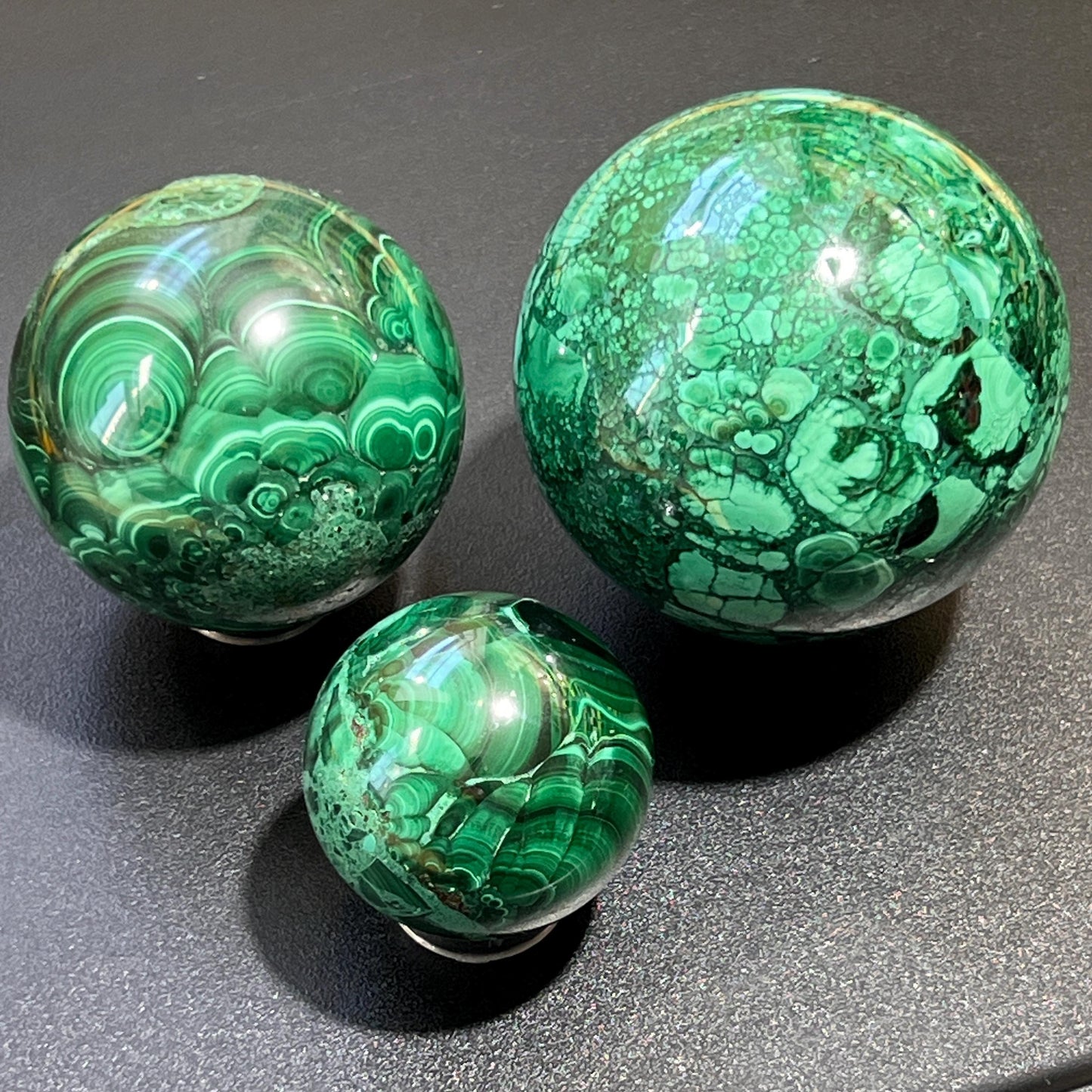 Malachite Spheres (3 Sizes)(5-10 CM) Large Polished Carving Amazing Crystals