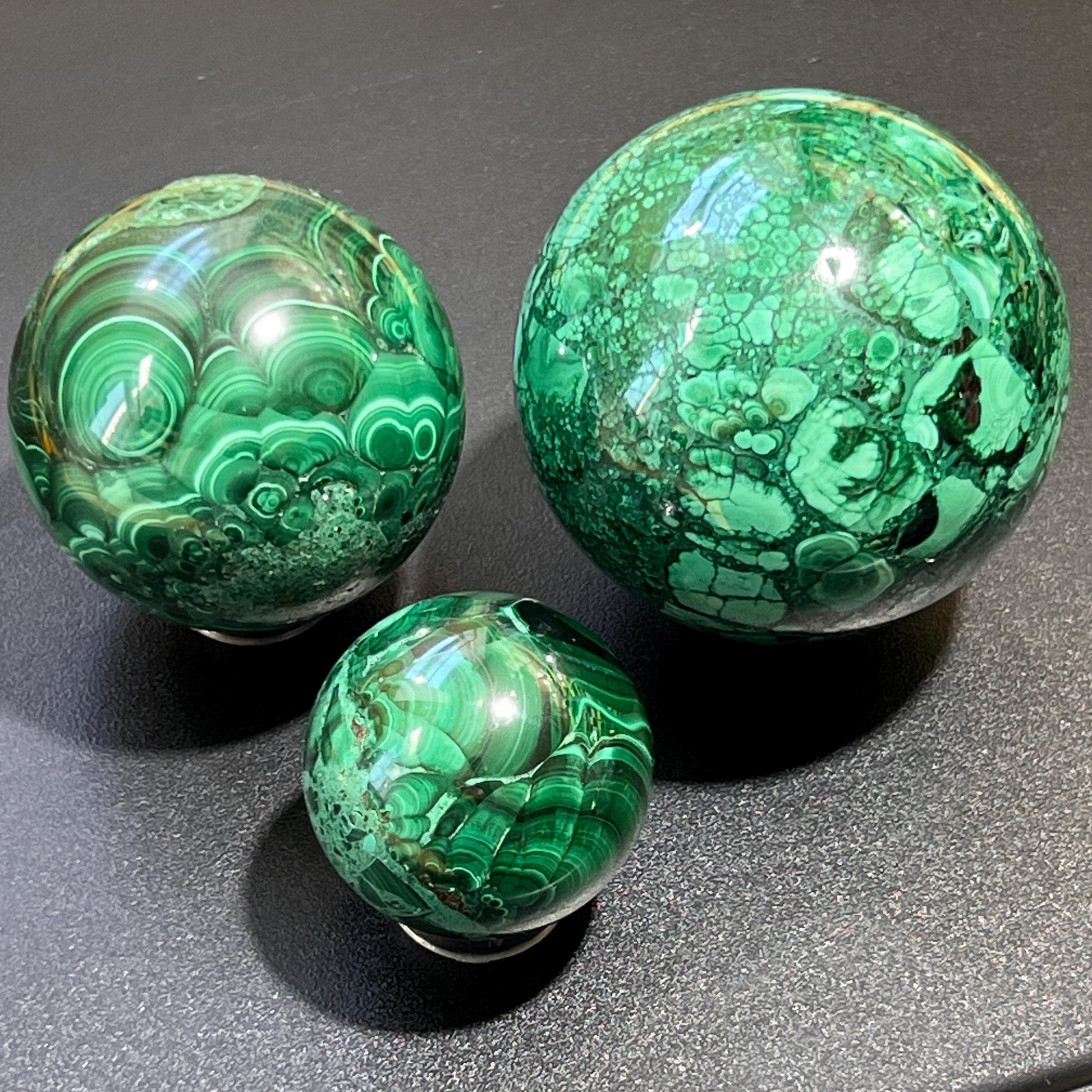 Malachite Spheres (3 Sizes)(5-10 CM) Large Polished Carving Amazing Crystals
