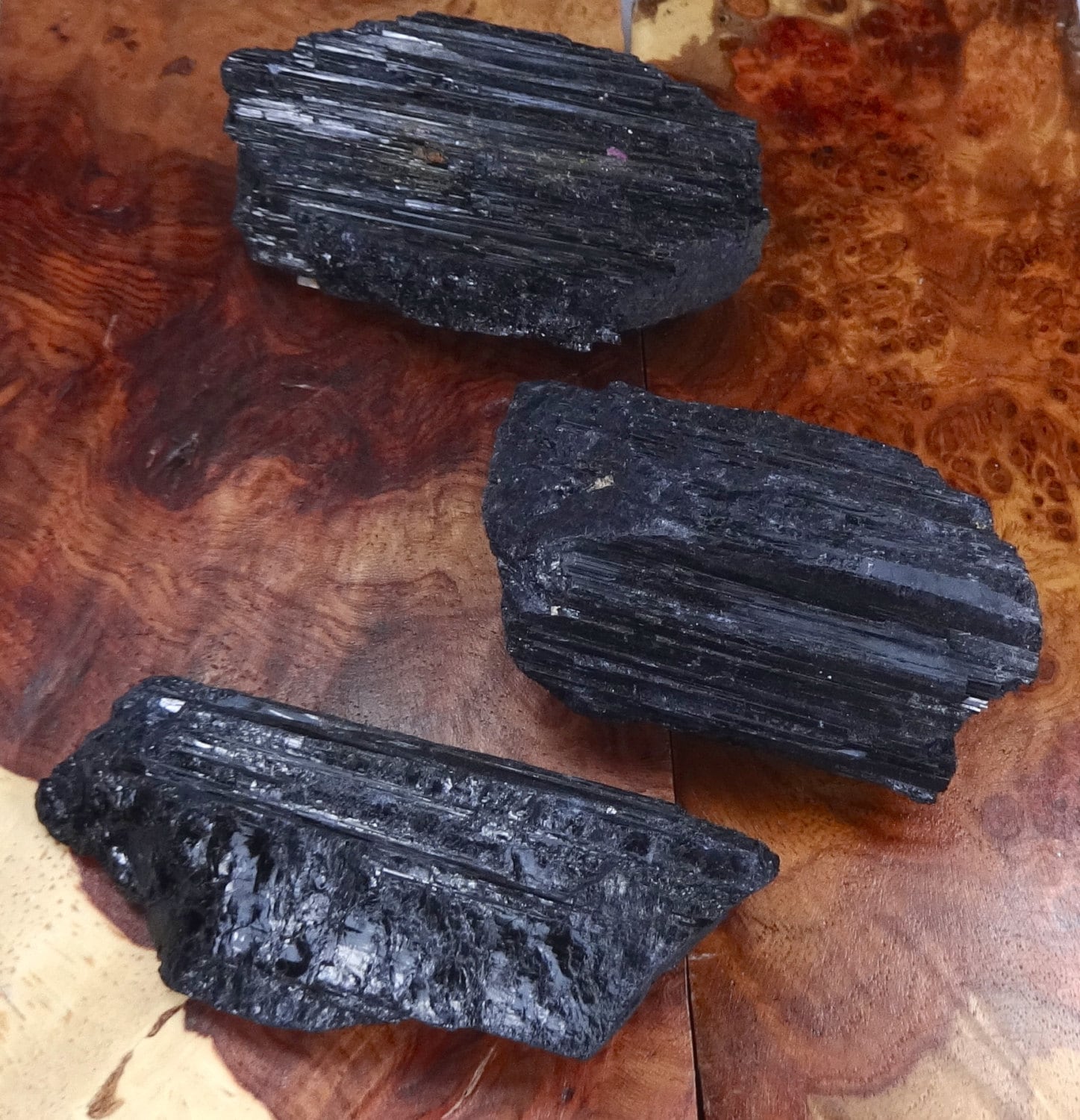 Large Black Tourmaline Crystals (1 - 3 Inches)(By The Piece Or Pound) Rough Raw Gemstone Home Decor - Solar Luxe Metaphysical Store