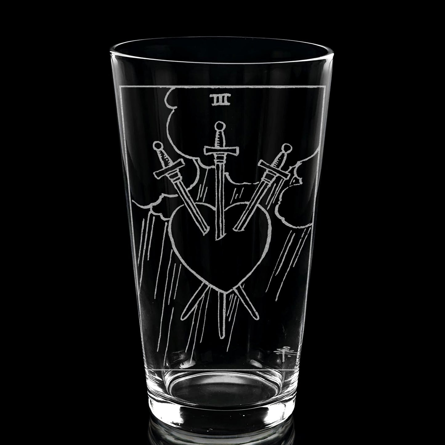 RIDER-WAITE TAROT CARD Pint Glasses by LumEngrave VYSN