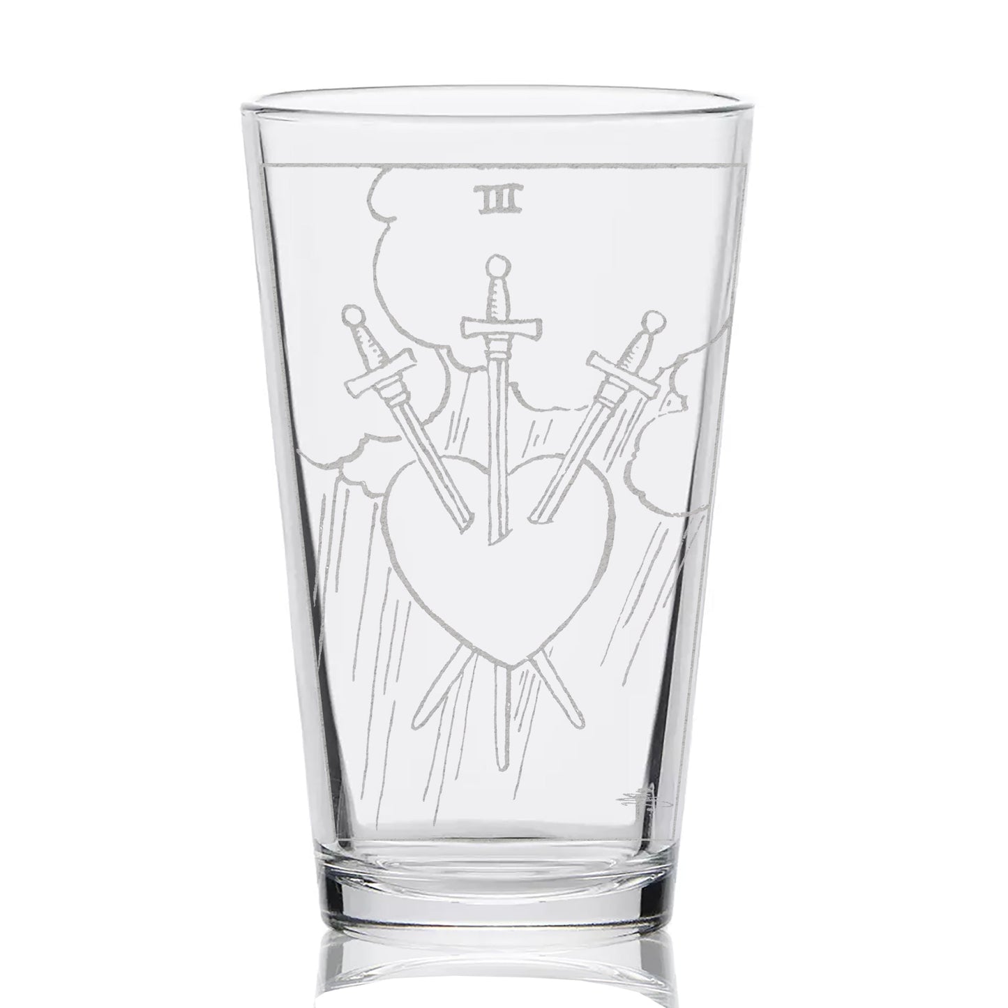 RIDER-WAITE TAROT CARD Pint Glasses by LumEngrave VYSN