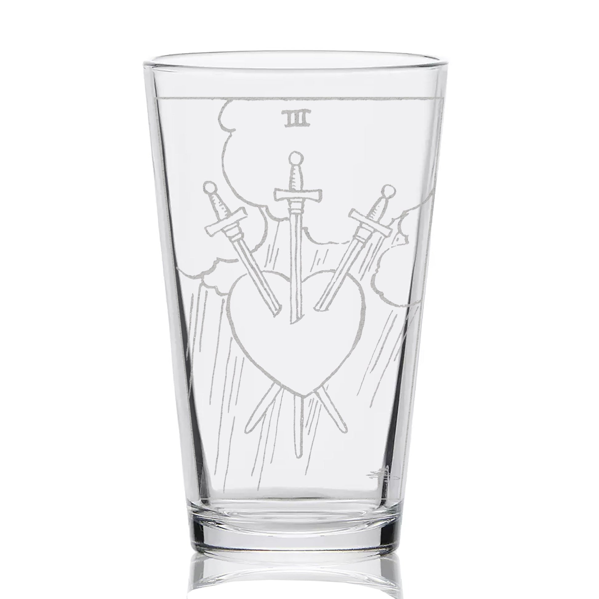 RIDER-WAITE TAROT CARD Pint Glasses by LumEngrave VYSN