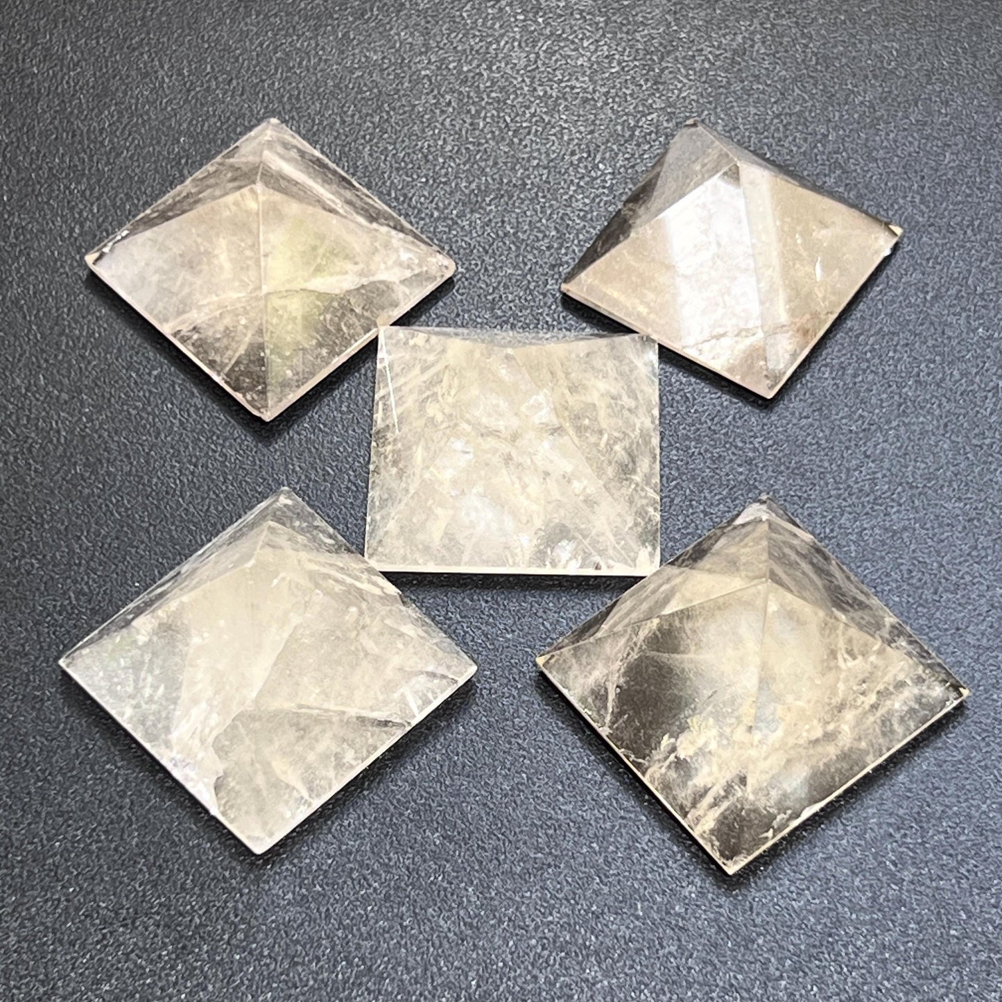 Smoky Quartz Crystal Pyramid Carving Polished Gemstone Decor Supply Amazing Crystals