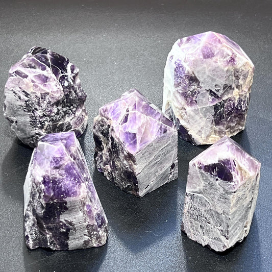 Banded Amethyst Crystal Point Tower Carving Gemstone Home Decor Supply Amazing Crystals