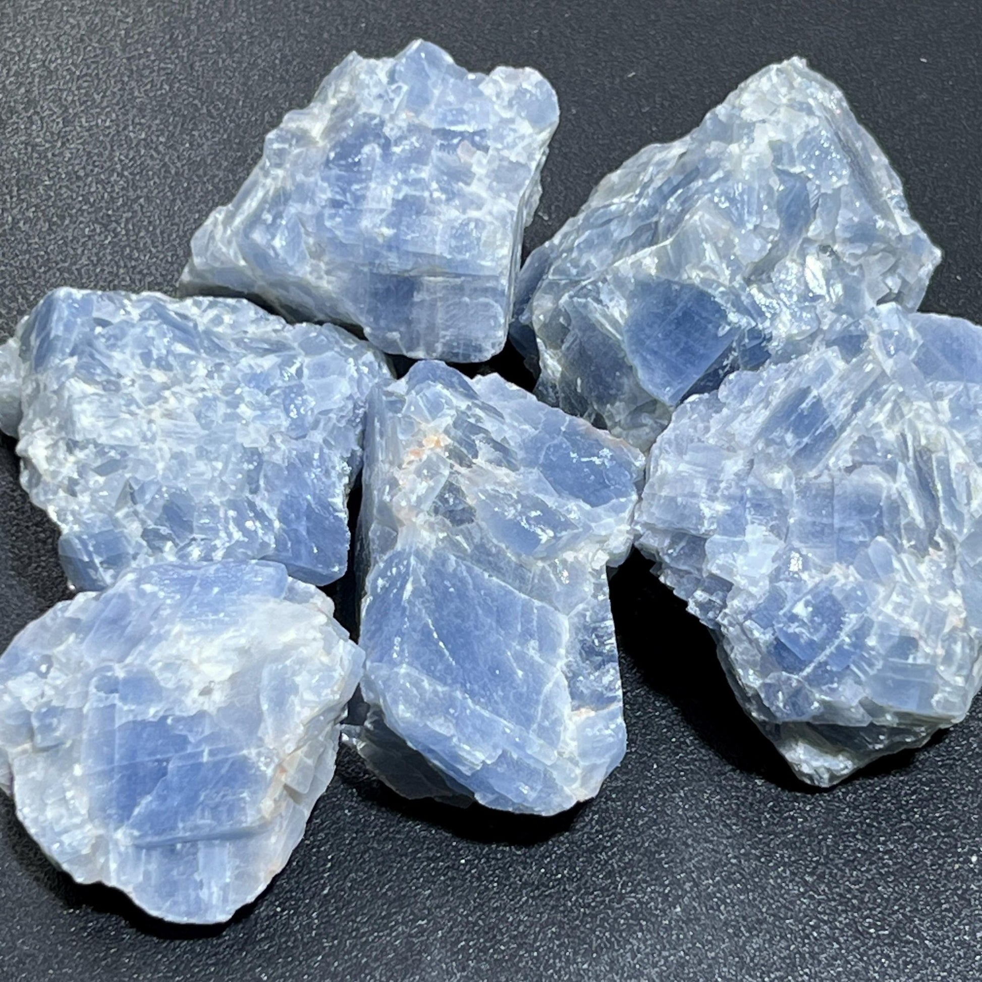 Blue Calcite Crystal Rough Raw Stones (By The Piece or Pound) Wholesale - Solar Luxe Metaphysical Store