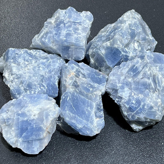 Blue Calcite Crystal Rough Raw Stones (By The Piece or Pound) Wholesale - Solar Luxe Metaphysical Store