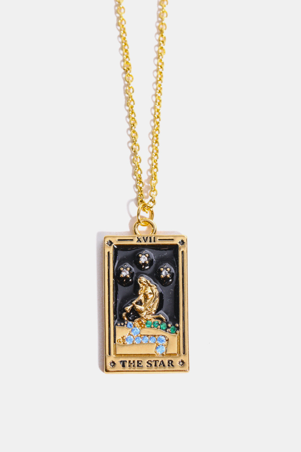 Tarot Card Pendant Stainless Steel Necklace Shopiebay