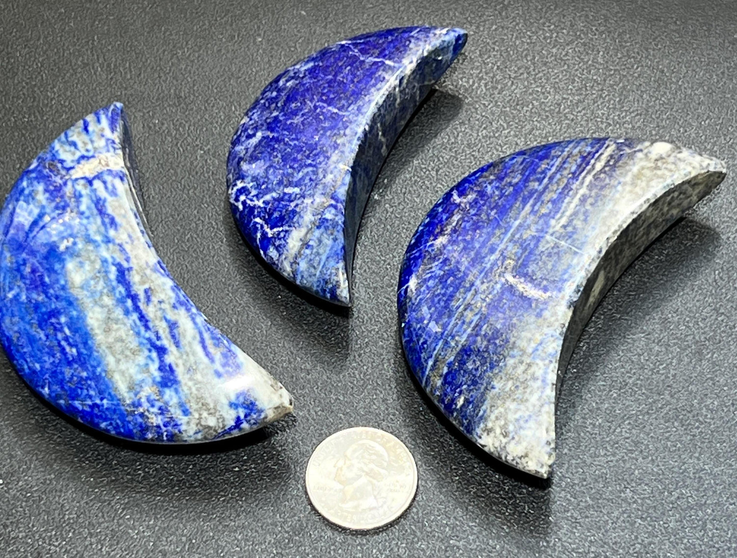 Lapis Lazuli Crescent Moon Carving Gemstone Crystal Home Decor Supply Amazing Crystals
