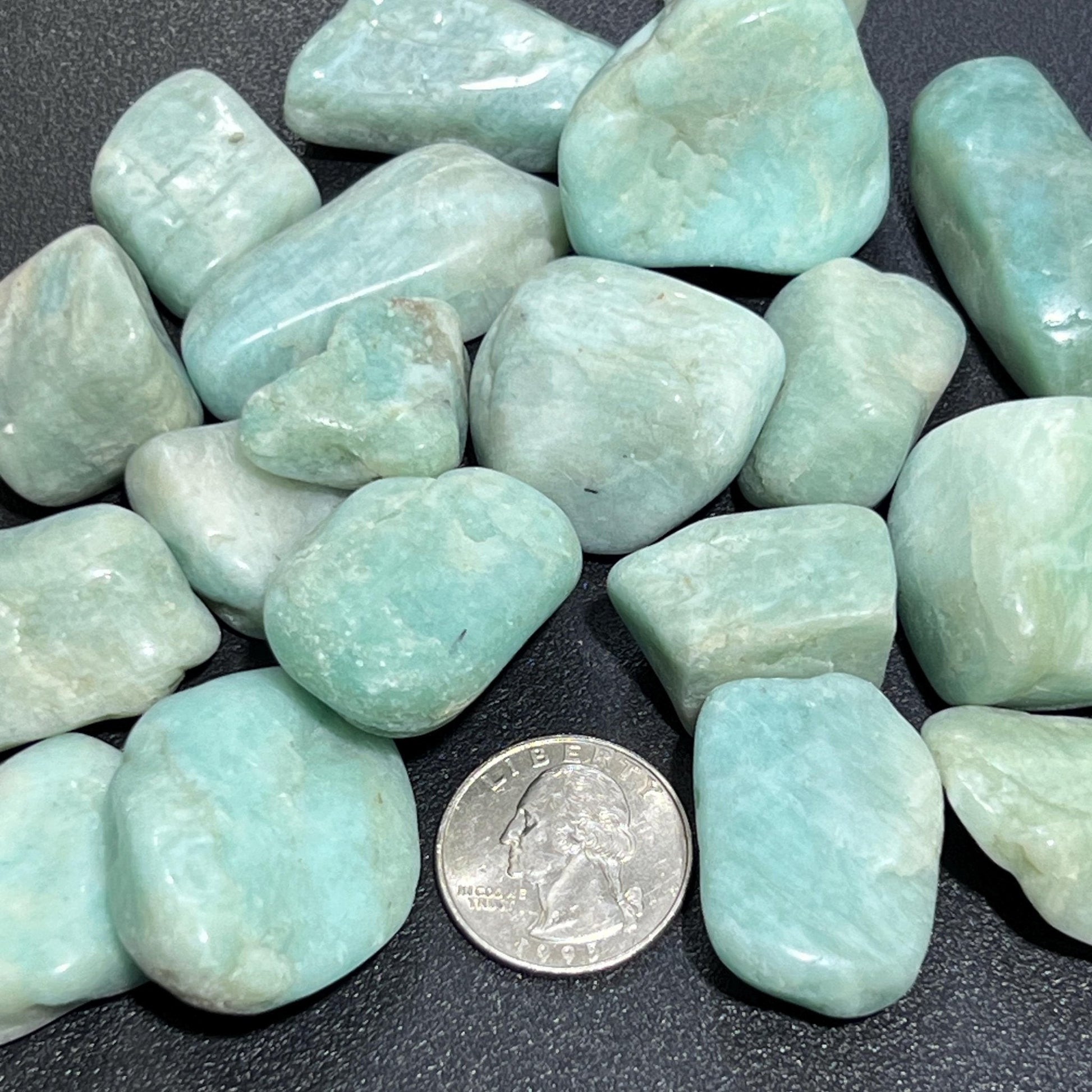 Amazonite Feldspar Tumbled Stones (By The Piece Or Pound) Wholesale Amazing Crystals