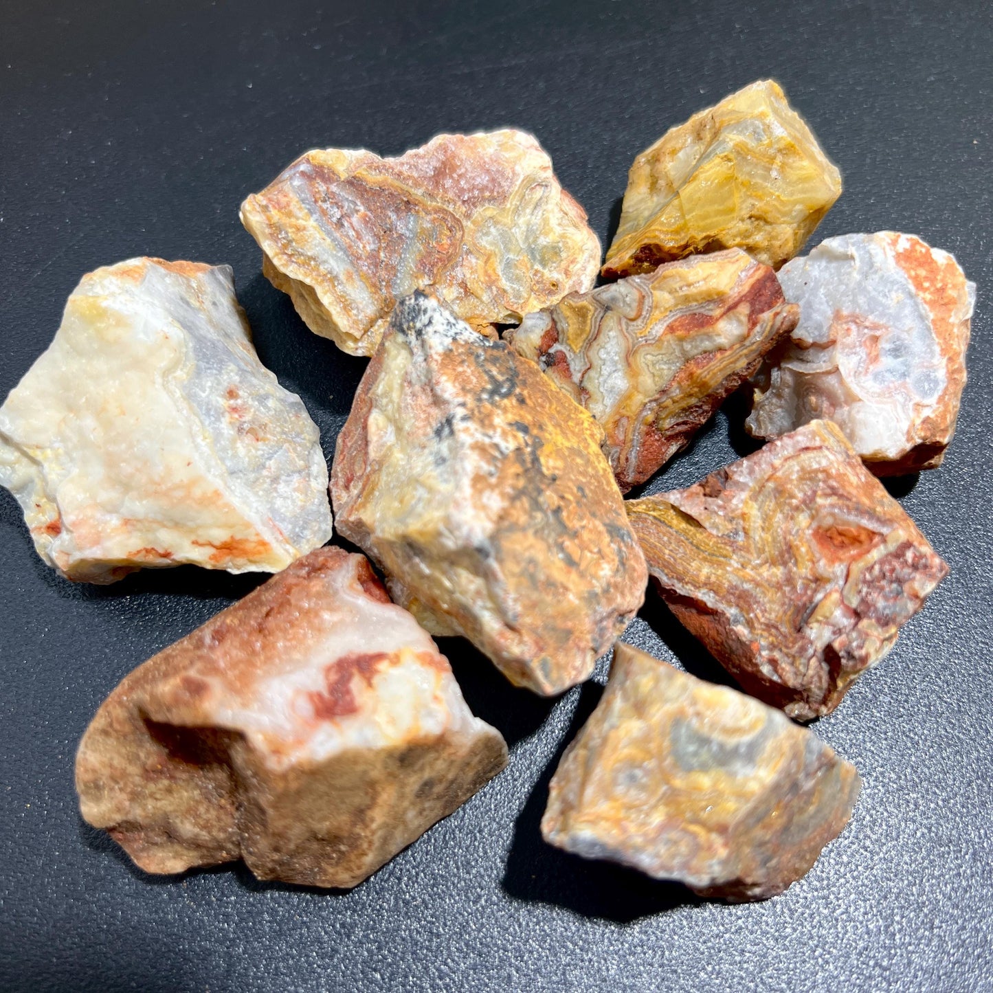 Crazy Lace Agate Rough (By The Piece Or Pound) Bulk Wholesale Lot Raw Gemstones Amazing Crystals