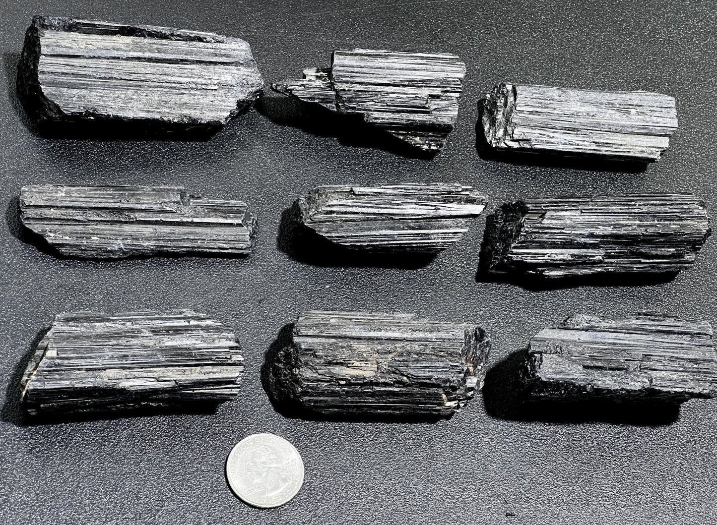 Large Black Tourmaline Crystals (1 - 3 Inches)(By The Piece Or Pound) Rough Raw Gemstone Home Decor - Solar Luxe Metaphysical Store