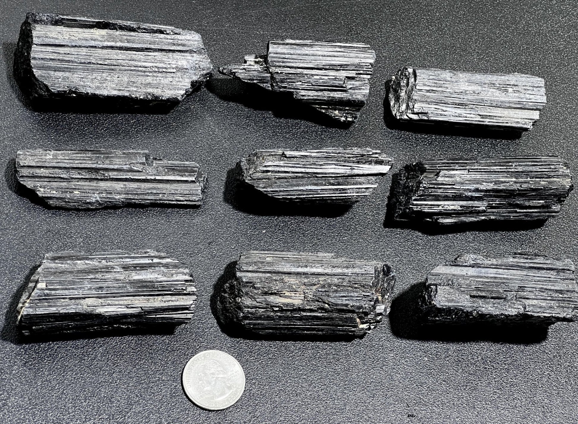 Large Black Tourmaline Crystals (1 - 3 Inches)(By The Piece Or Pound) Rough Raw Gemstone Home Decor - Solar Luxe Metaphysical Store