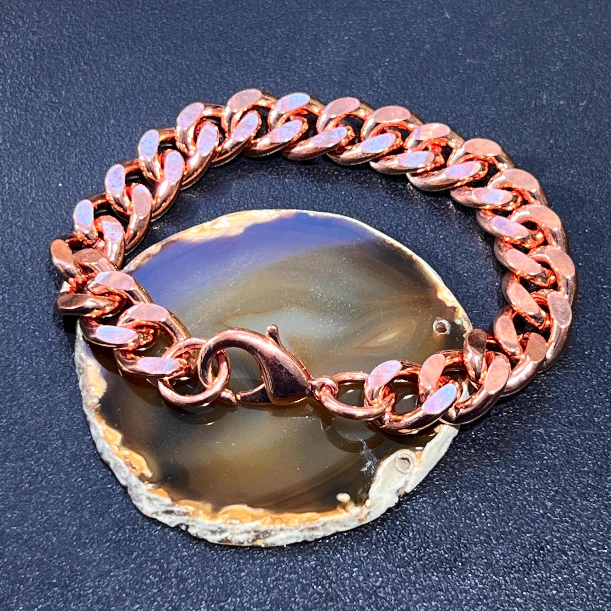 Pure Copper Chain Bracelet (8 Inches) Amazing Crystals