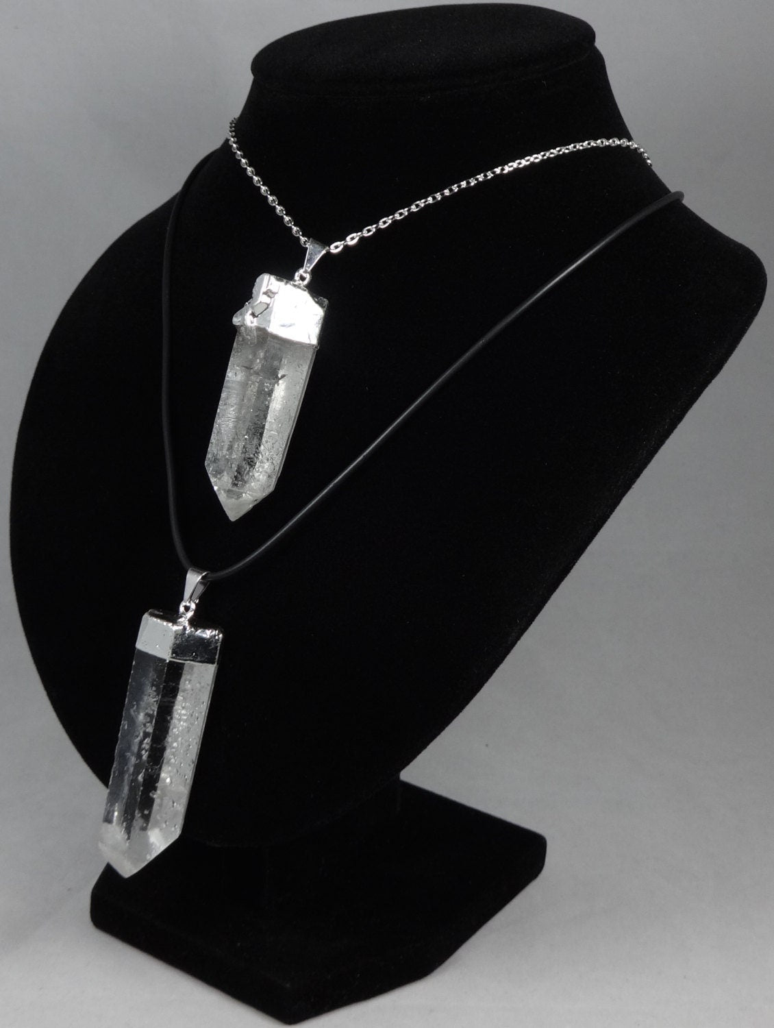 Large Quartz Crystal Point Pendant (Silver Plated) Wholesale Amazing Crystals