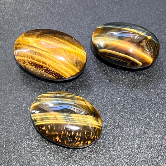 Tigers Eye Palm Stone Gemstone Home Decor Carving Supply Amazing Crystals