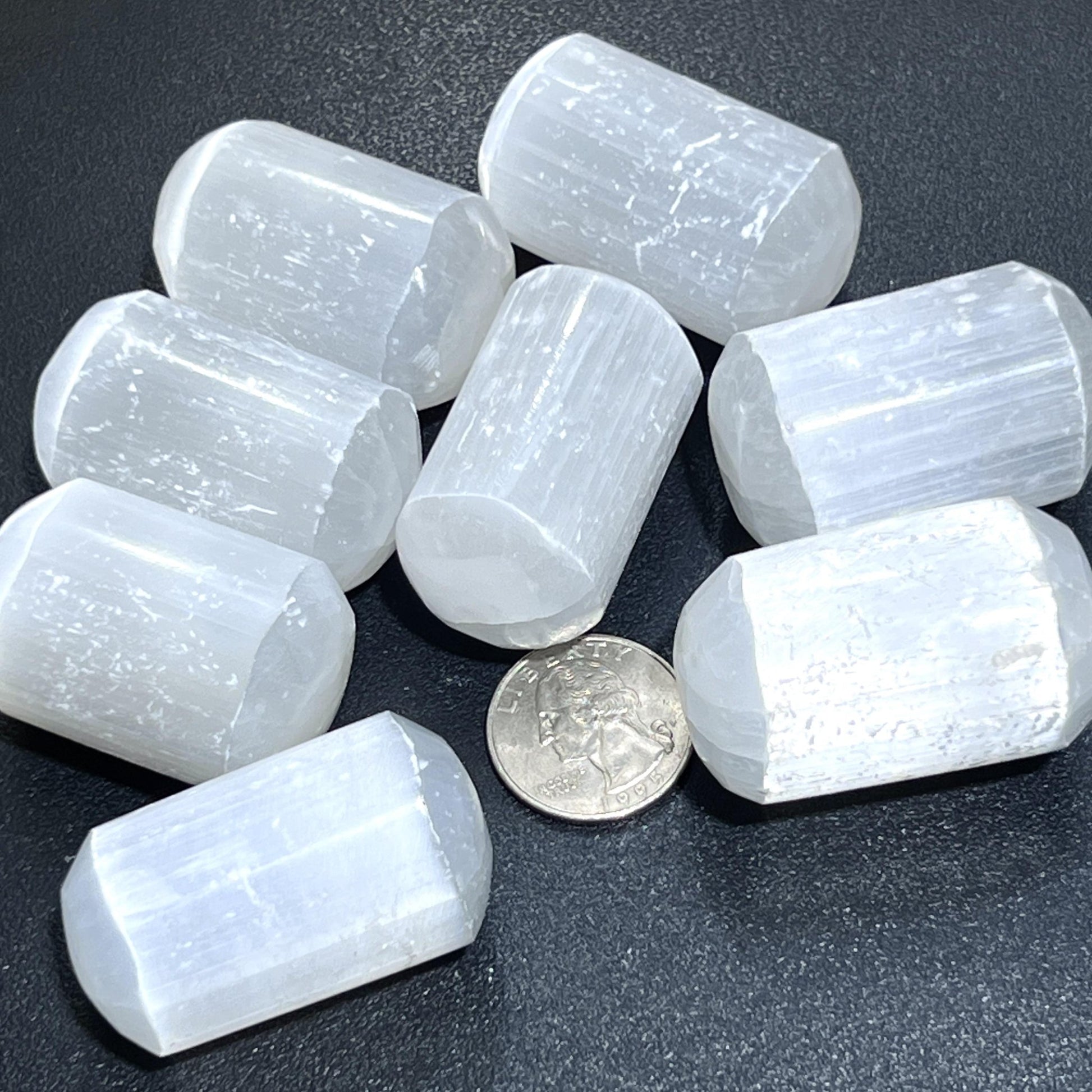 Large Selenite Crystal Tumbled Stones (By The Piece or Pound) Wholesale - Solar Luxe Metaphysical Store
