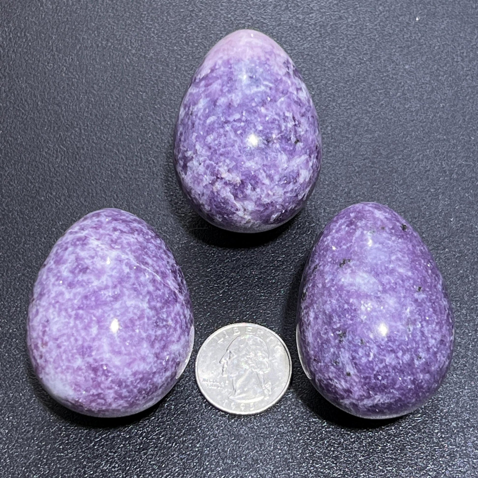 Lilac Purple Lepidolite Crystal Egg Carving Wholesale Gemstone Decor Supply - Solar Luxe Metaphysical Store