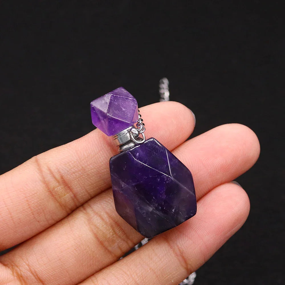 Crystal Potion Bottle Necklaces Green Witch Creations