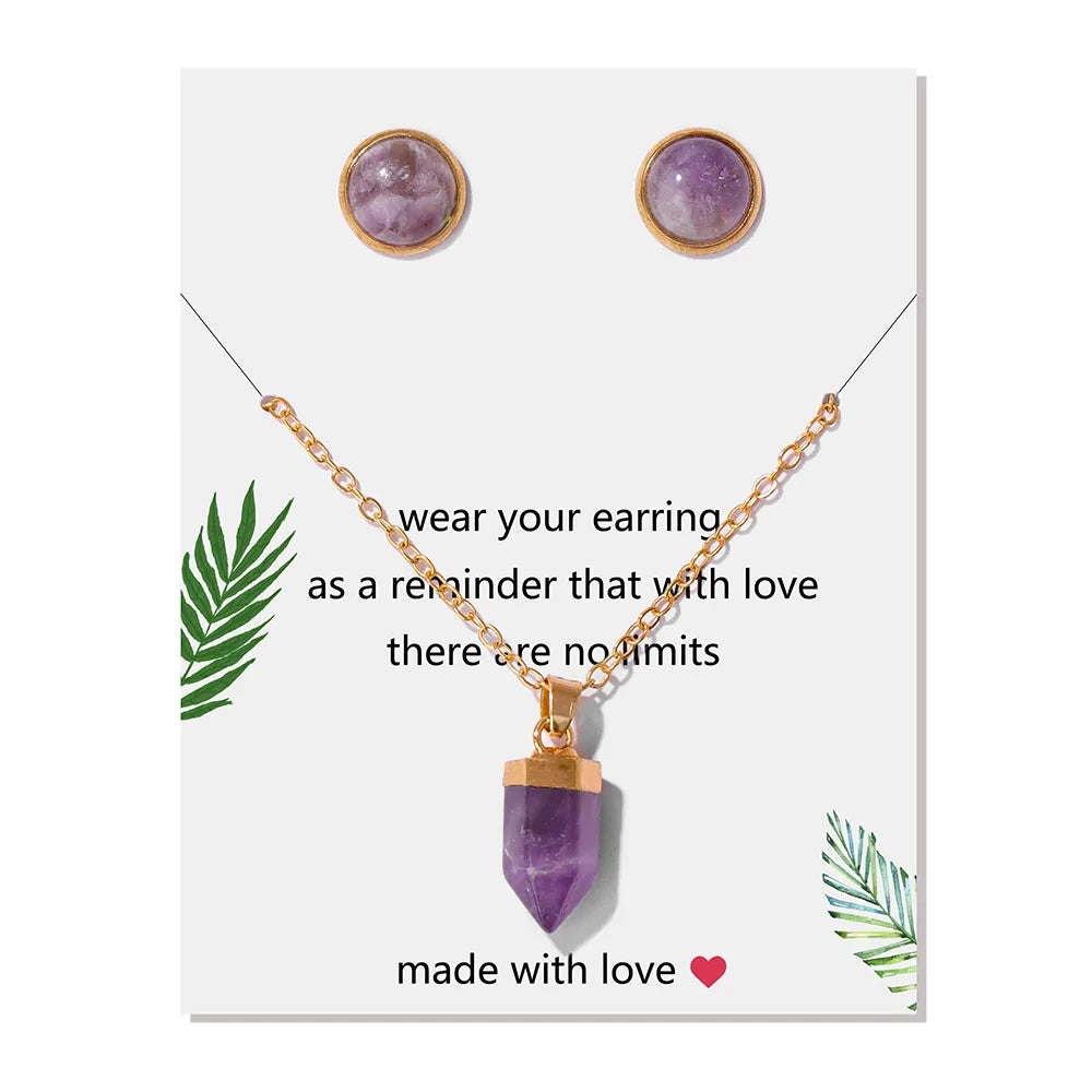 Crystal Point Gold Pendant Necklaces Green Witch Creations