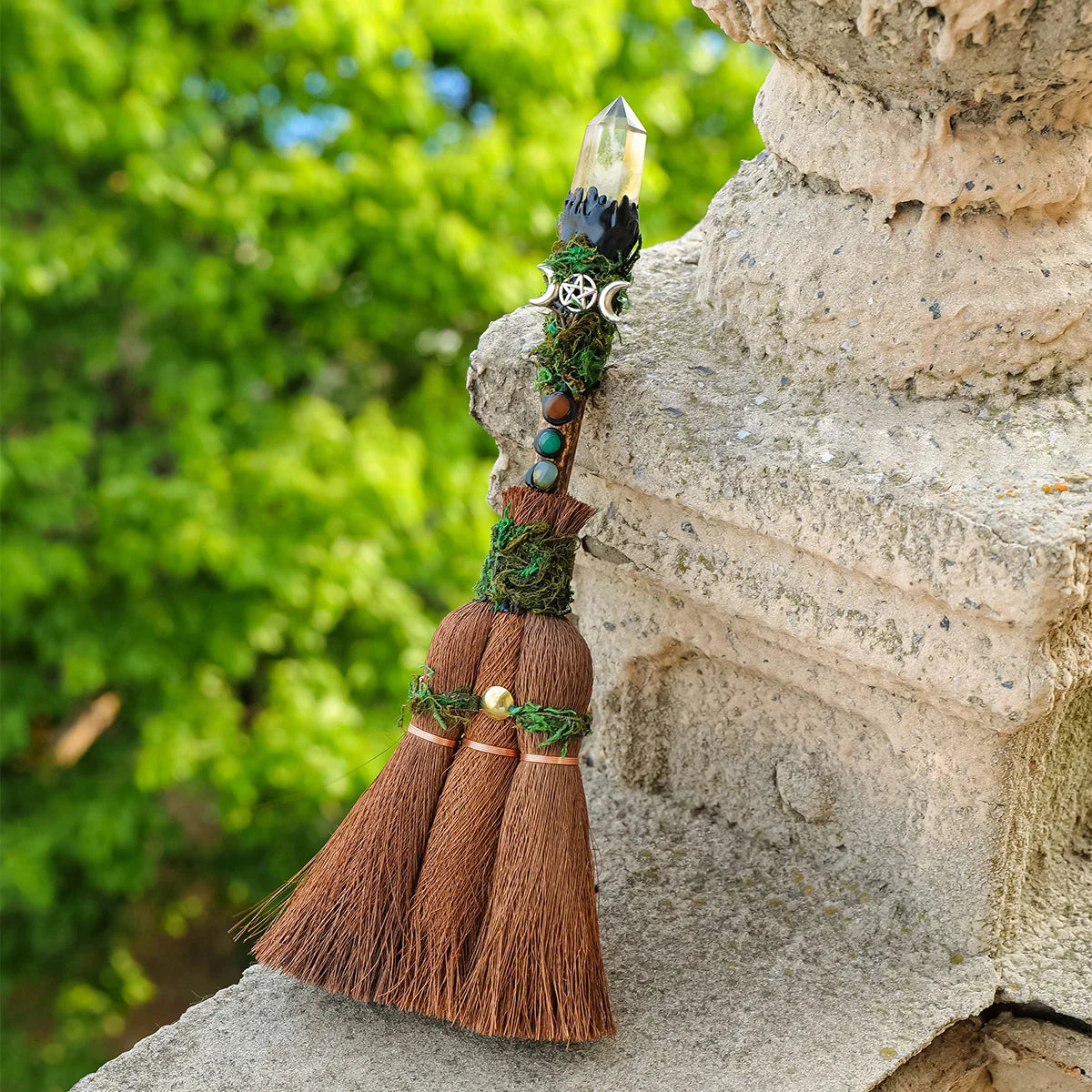 Crystal Charm Brooms Green Witch Creations