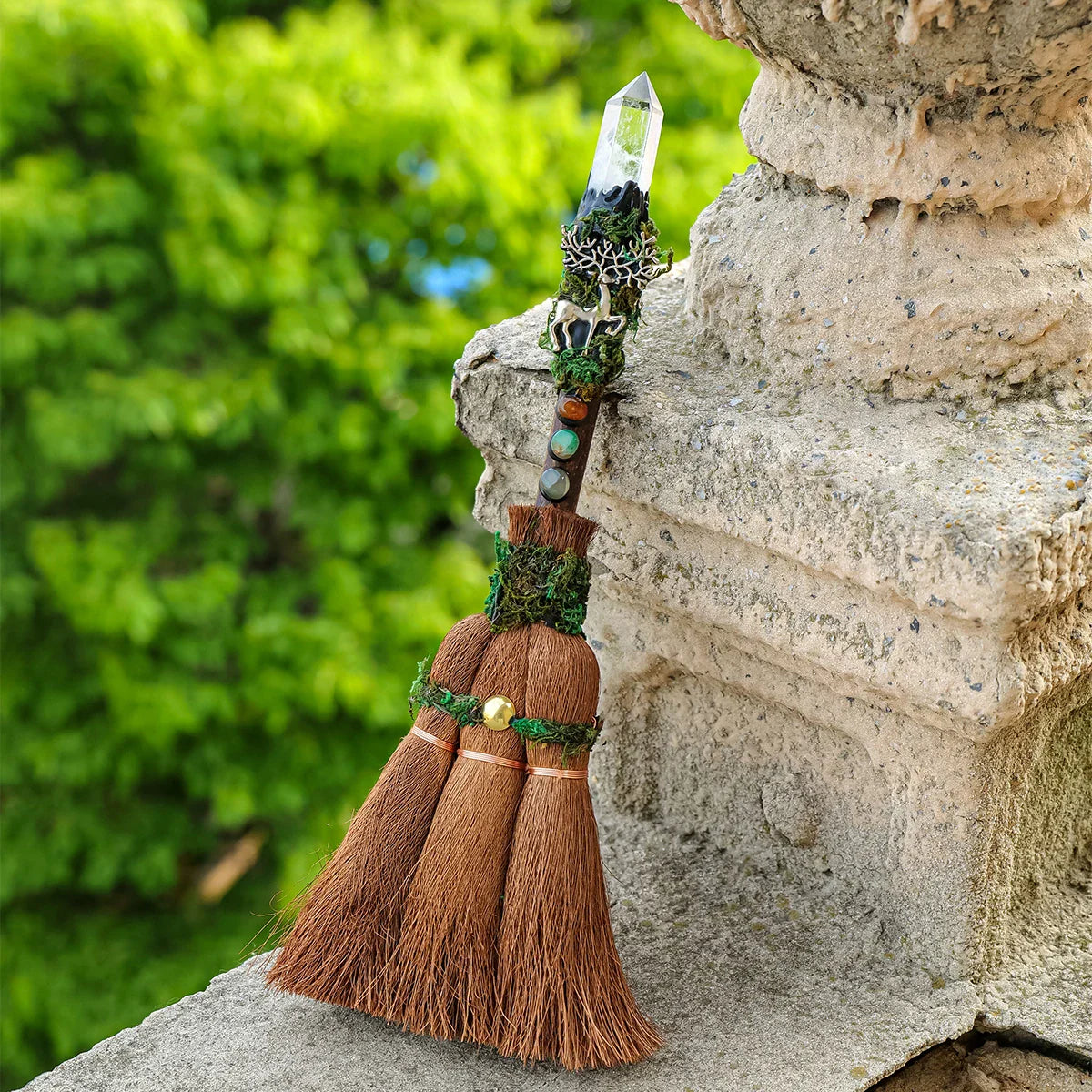 Crystal Charm Brooms Green Witch Creations