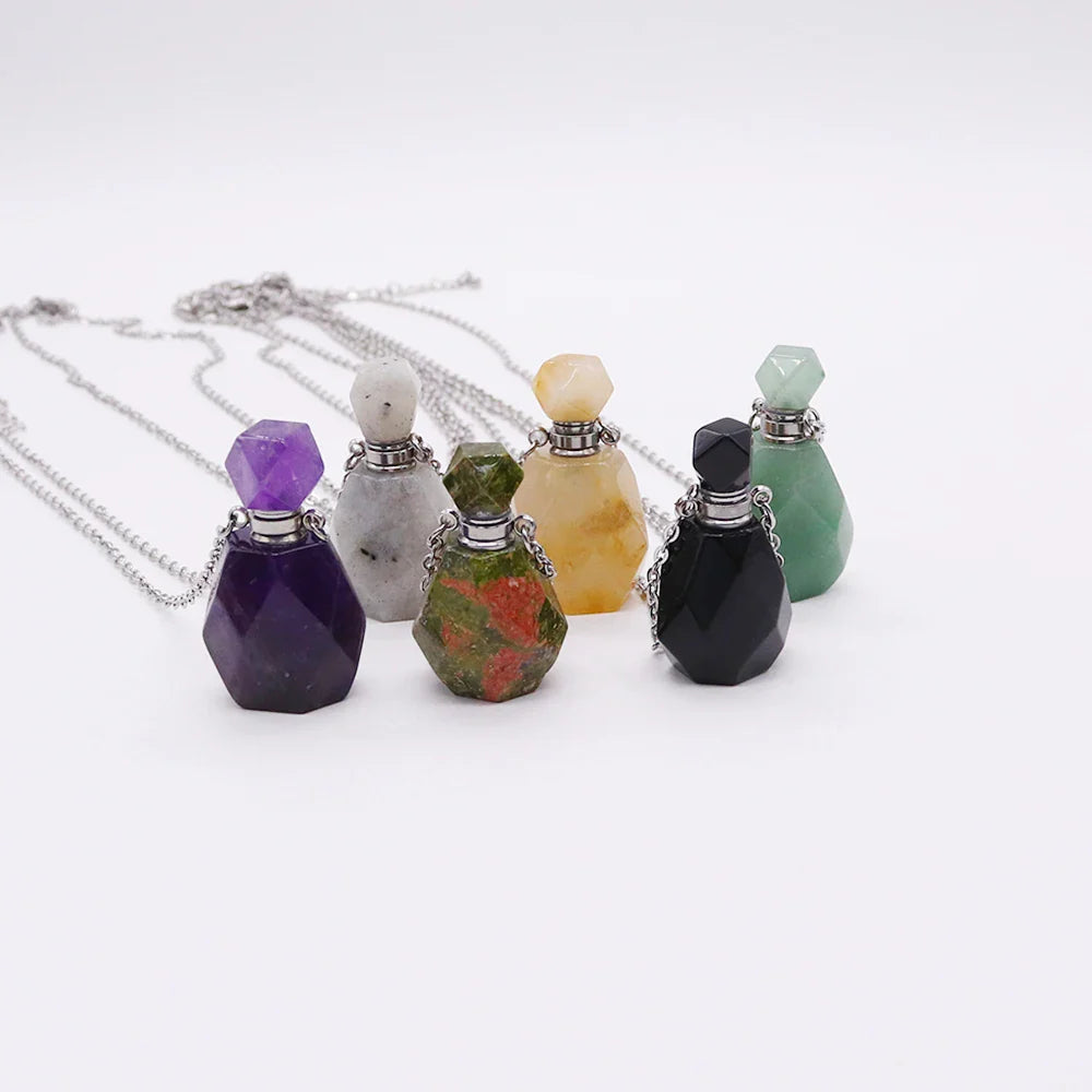 Crystal Potion Bottle Necklaces Green Witch Creations