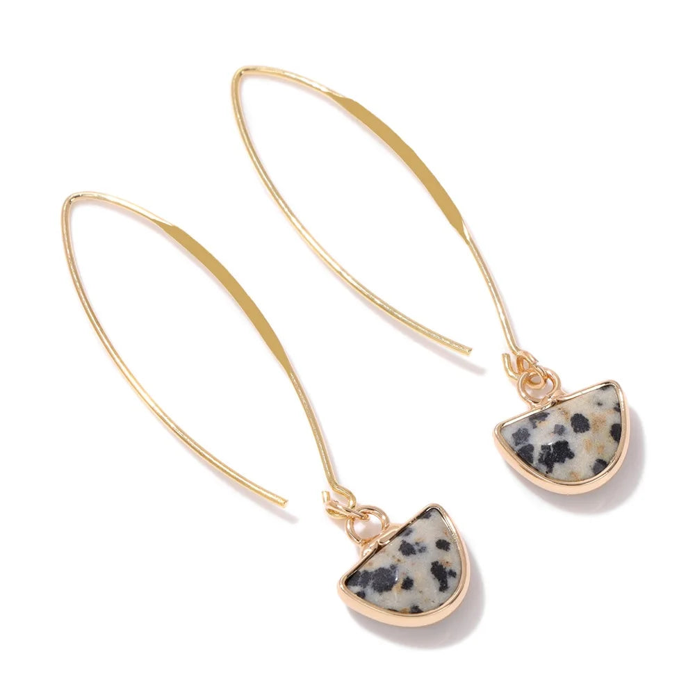 Crystal Faceted Teardrop Gold Earrings Green Witch Creations