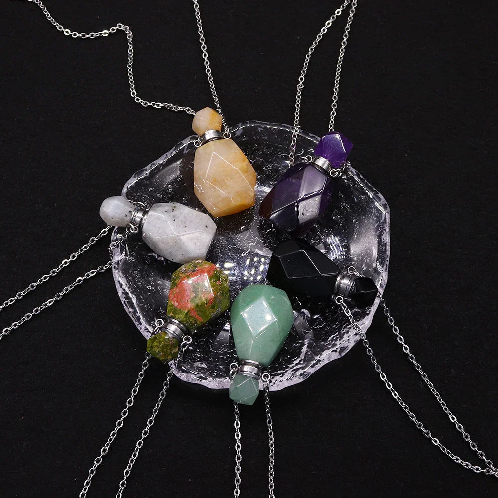 Crystal Potion Bottle Necklaces Green Witch Creations