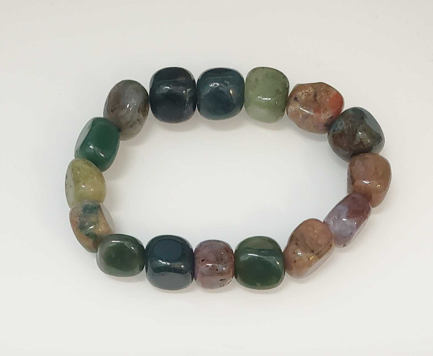 Fancy Jasper Natural Crystal Tumbled Gemstone Energy Stretch Bracelet Sacred Crystals