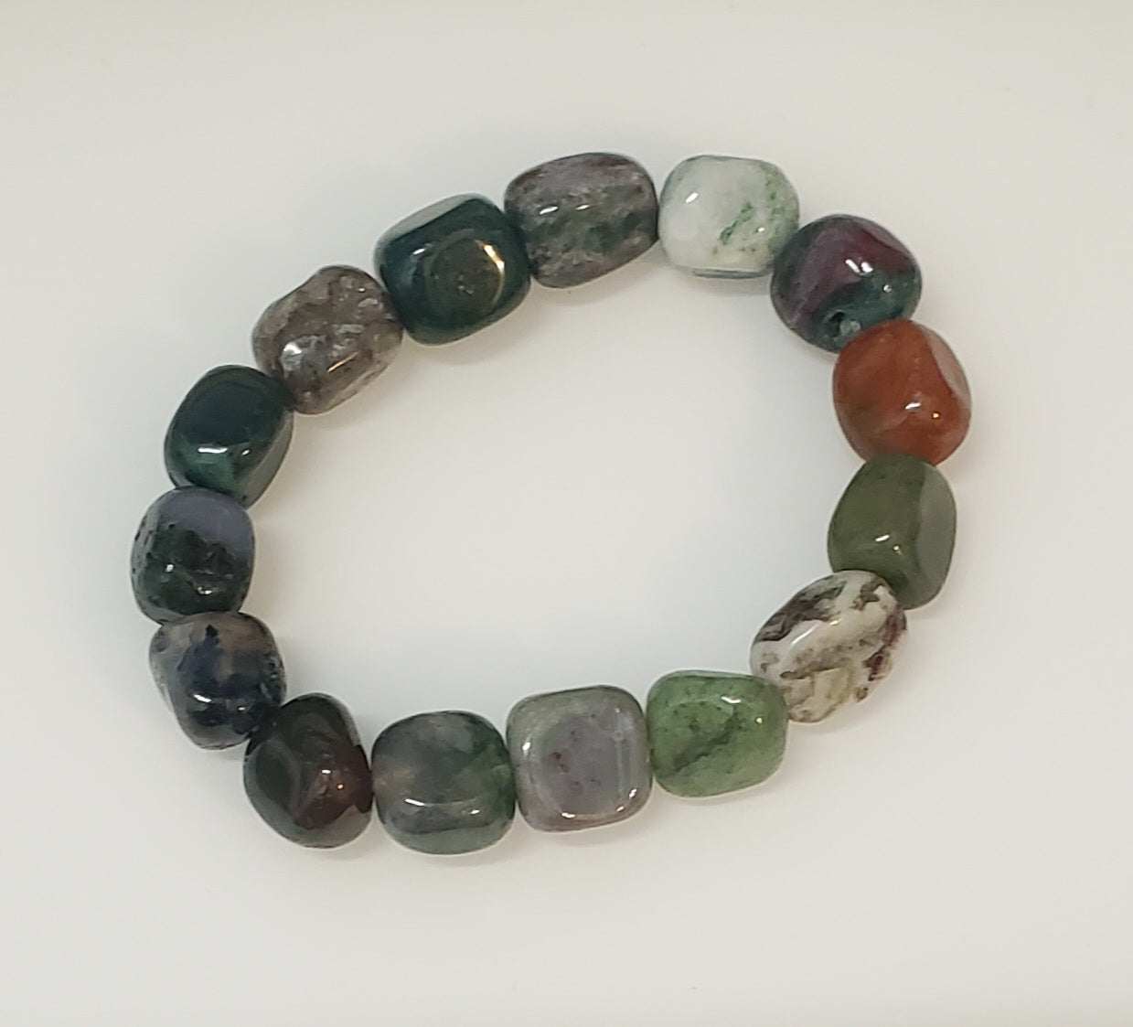 Fancy Jasper Natural Crystal Tumbled Gemstone Energy Stretch Bracelet Sacred Crystals