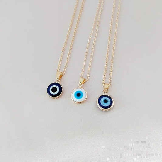 Gold Evil Eye Necklaces Green Witch Creations