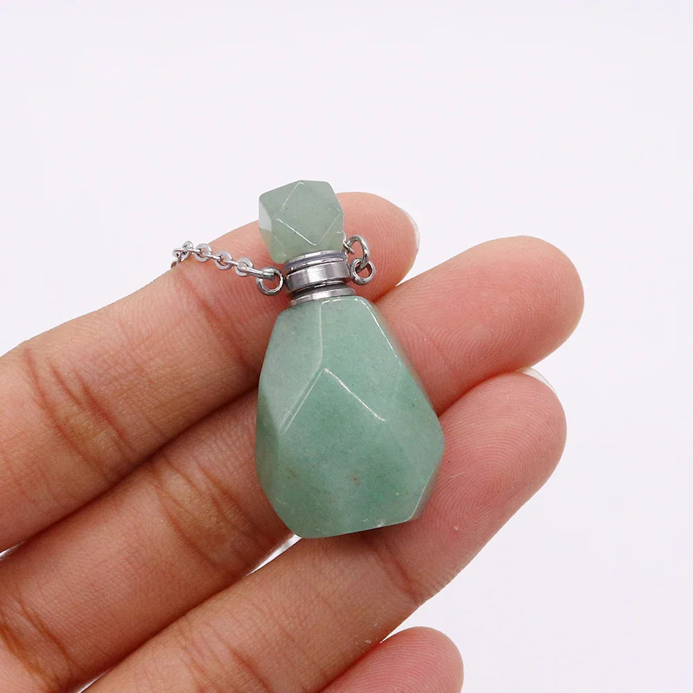 Crystal Potion Bottle Necklaces Green Witch Creations